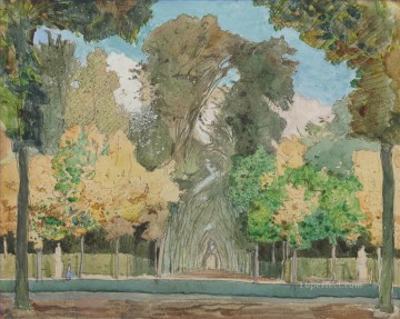 Paisajes Painting - Parque de Versalles en otoño Konstantin Somov bosque árboles paisaje